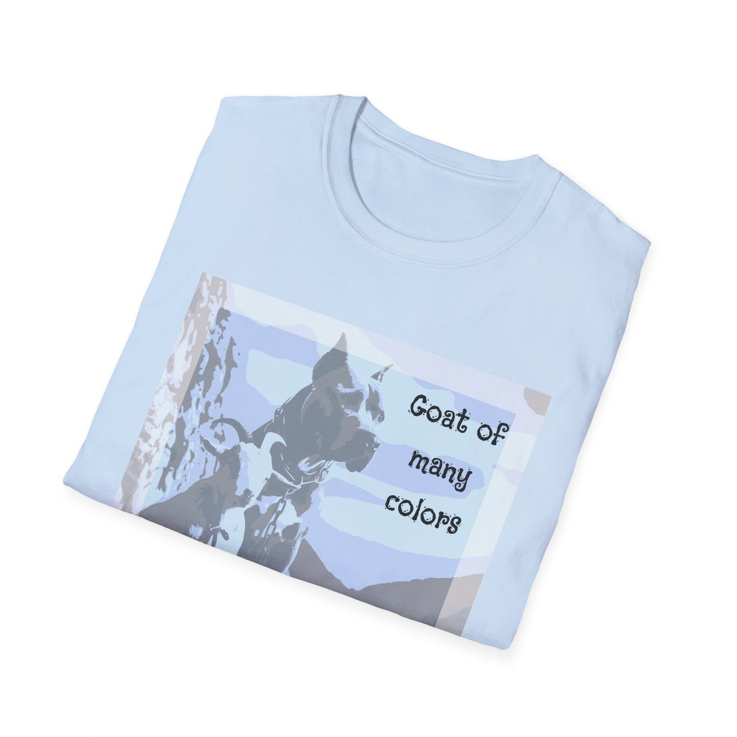 Goat of Many Colors — Scenic Goat Dog Graphic — T-Shirt