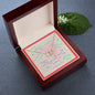 Everlasting love necklace with message card, in mahogany style luxury box - Sheer: your Luck - Sheerluck-art.com