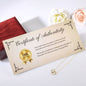 Everlasting love necklace with message card, certificate of authenticity gold - Sheer: your Luck - Sheerluck-art.com
