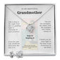 To my grandmother, message card with Love knot necklace and earring set - Sheer: your Luck - Sheerluck-art.com