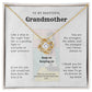 To my grandmother with message card and Love knot necklace (yellow gold finish) - Sheer: your Luck - Sheerluck-art.com