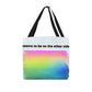 Classic colorful tote bag, white background - Sheer: your Luck - Sheerluck-art.com