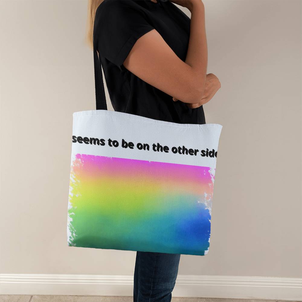 Classic colorful tote bag, woman with bag - Sheer: your Luck - Sheerluck-art.com