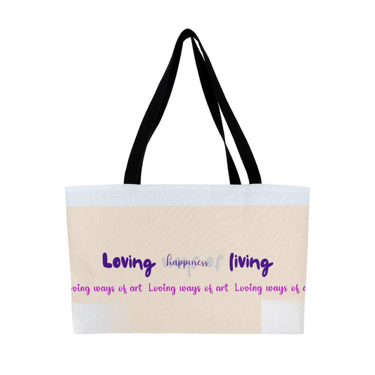 Weekender tote bag, happiness - Sheer: your Luck - Sheerluck-art.com
