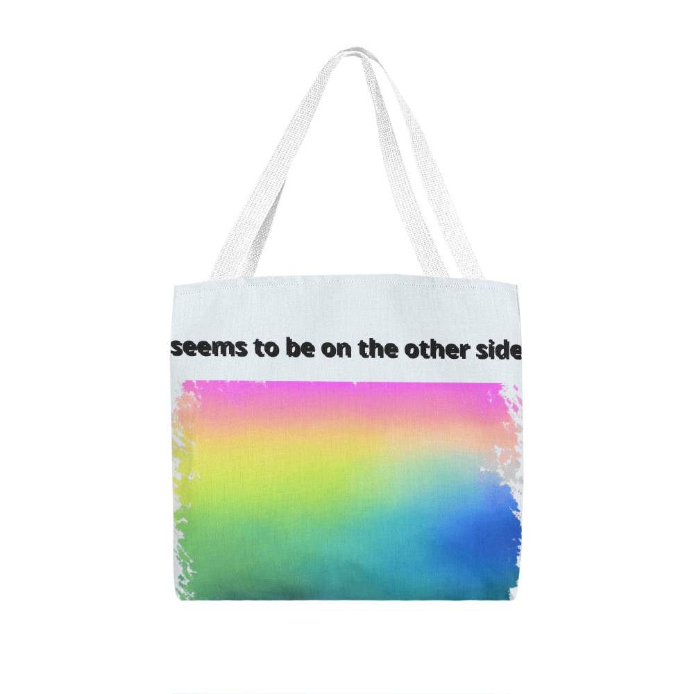 Classic colorful tote bag, with white colored strops - Sheer: your Luck - Sheerluck-art.com