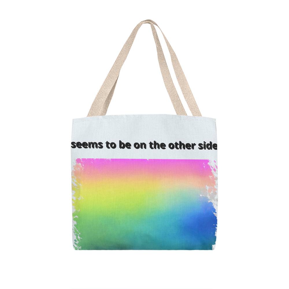 Classic colorful tote bag, with natural colored strops - Sheer: your Luck - Sheerluck-art.com
