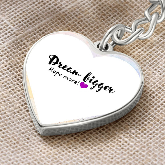 Graphic Heart Silver Keychain - Sheer: your Luck - Sheerluck-art.com