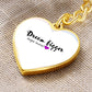 Graphic Heart Gold Keychain - Sheer: your Luck - Sheerluck-art.com