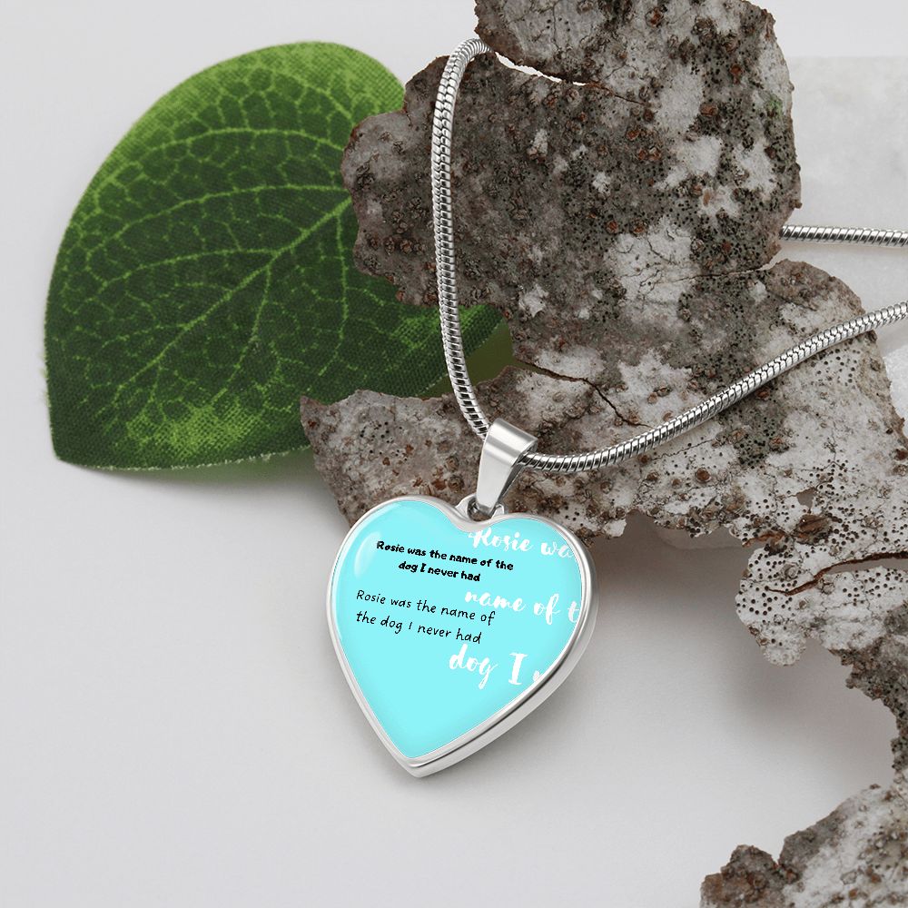 Heart Pendant Silver Necklace, in Landscape - Sheer: your Luck - Sheerluck-art.com