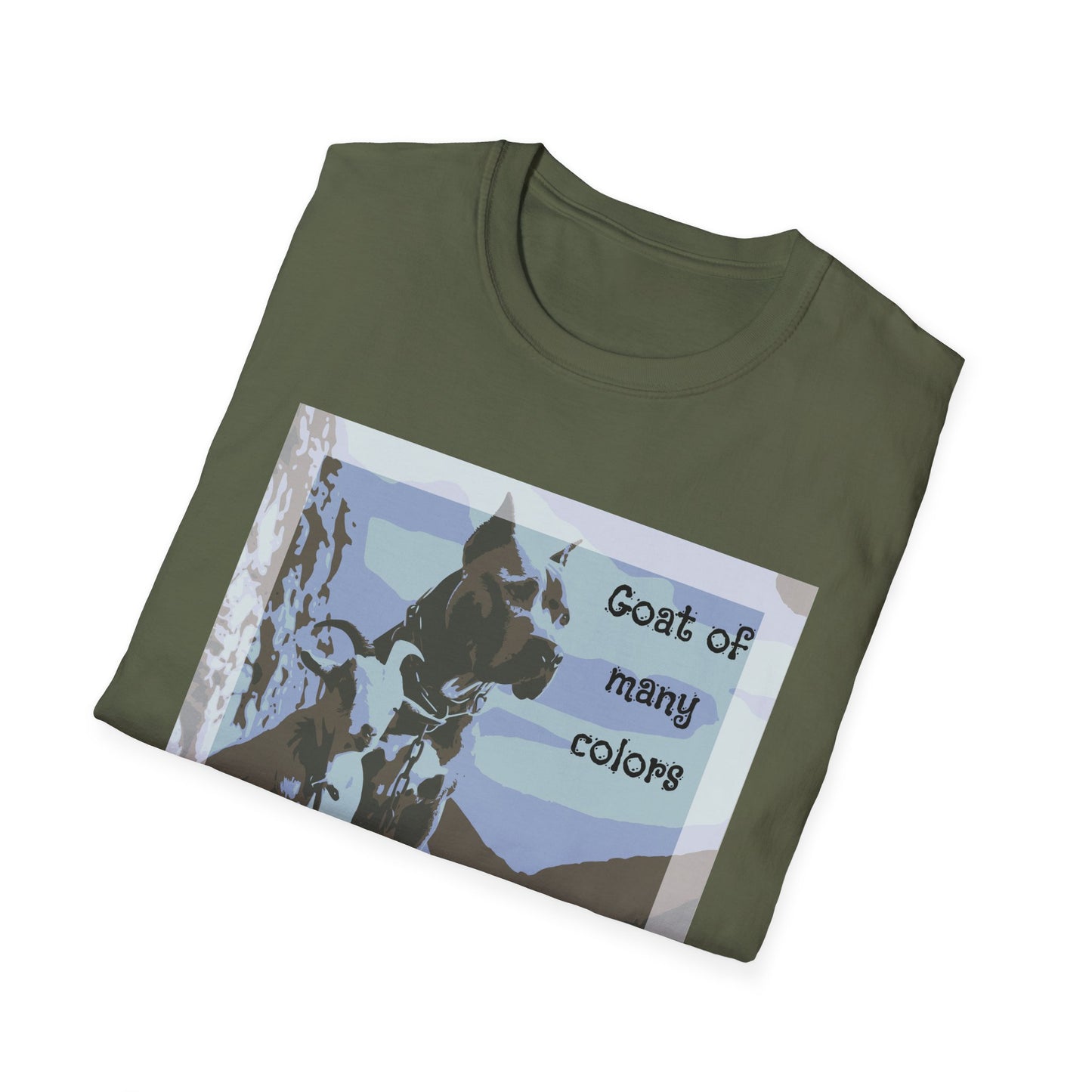 Goat of Many Colors — Scenic Goat Dog Graphic — T-Shirt