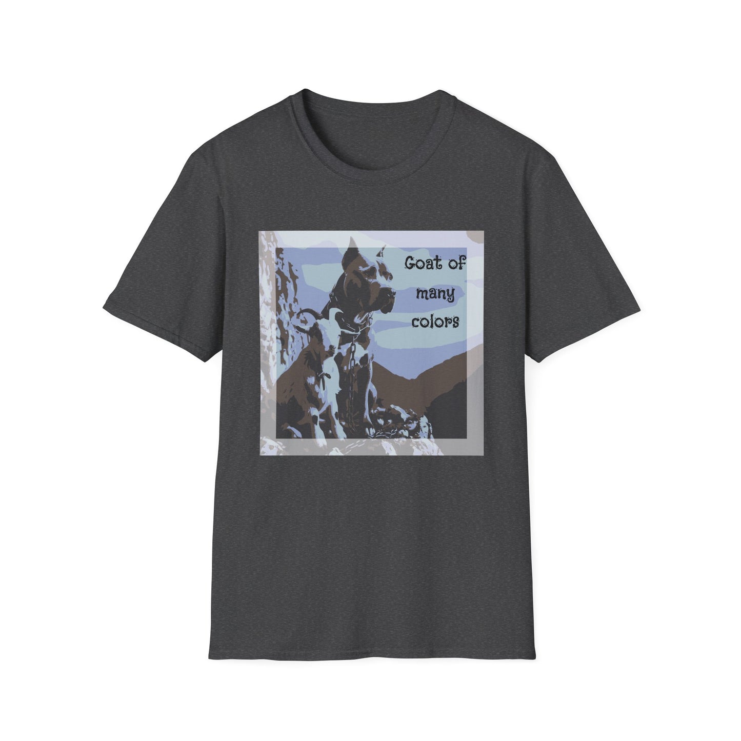 Goat of Many Colors — Scenic Goat Dog Graphic — T-Shirt