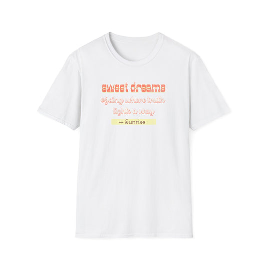 Sweet Dreams Sunrise T-Shirt — Retro Pastel Graphic Tee