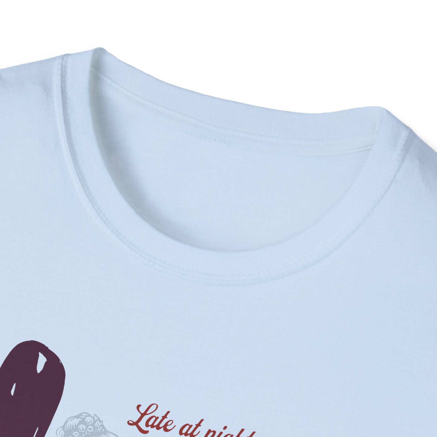 Late at Night — Vintage Piano Girl — T-Shirt