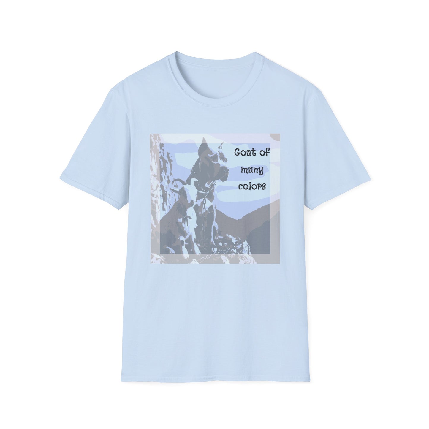 Goat of Many Colors — Scenic Goat Dog Graphic — T-Shirt