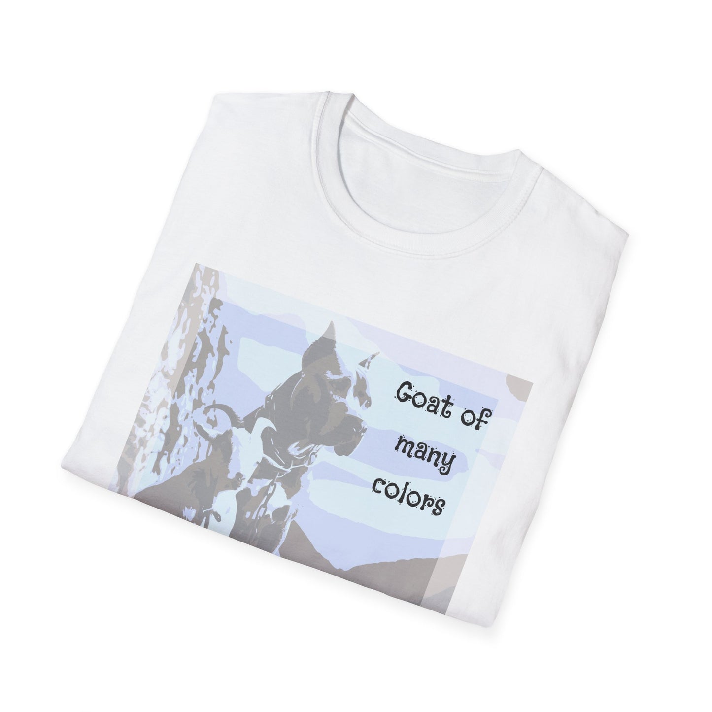 Goat of Many Colors — Scenic Goat Dog Graphic — T-Shirt