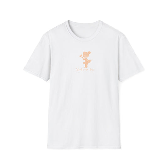 Silhouette Girl T-Shirt — Shed some time (Small Center Graphic)