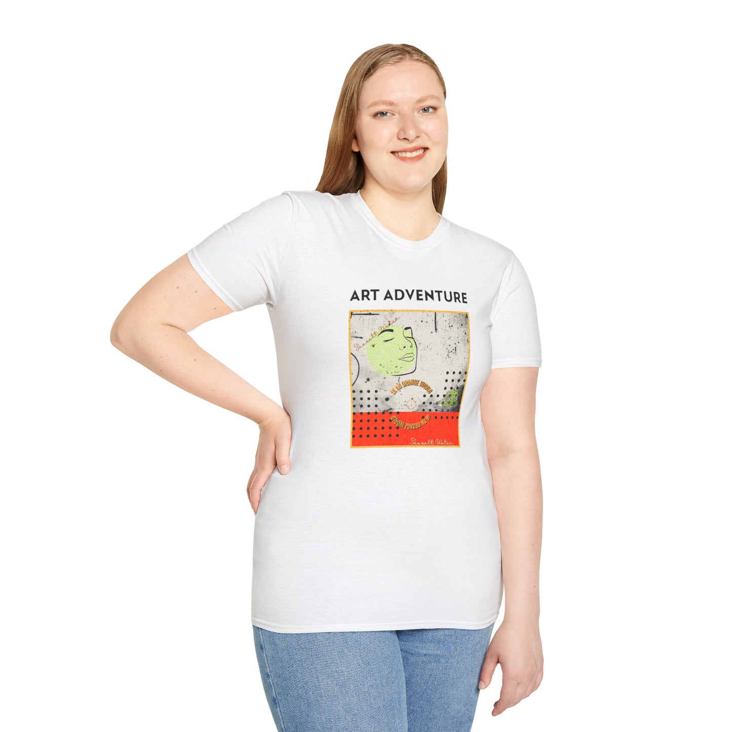 Art Adventure T-Shirt — Retro Pop Collage Graphic Tee