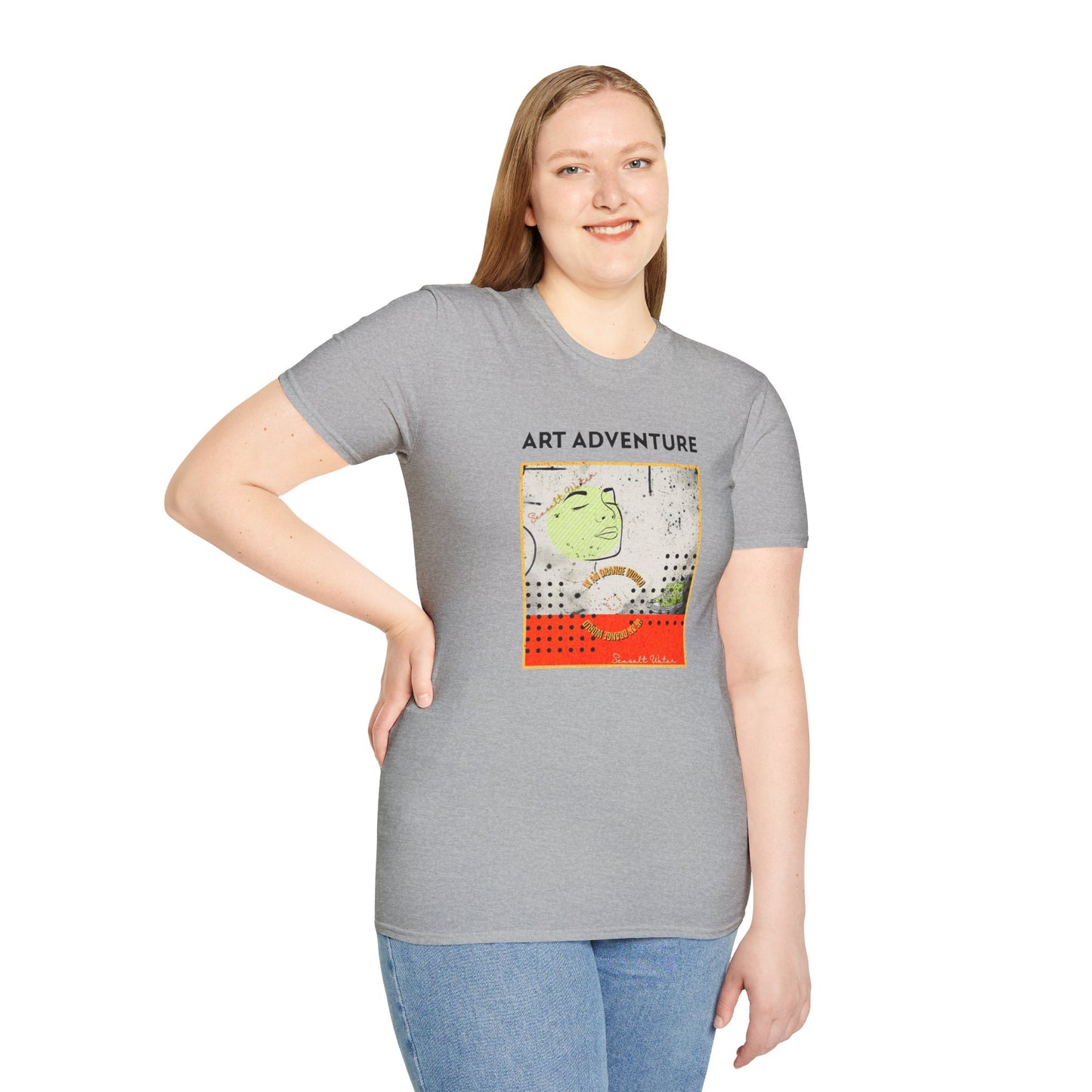 Art Adventure T-Shirt — Retro Pop Collage Graphic Tee