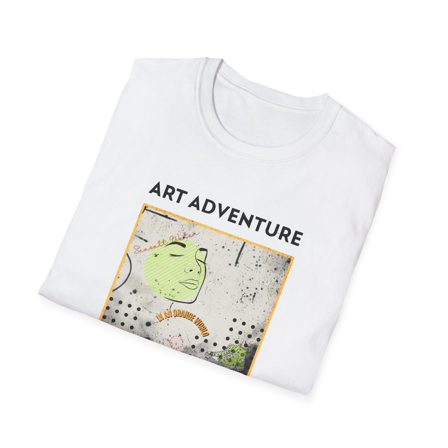 Art Adventure T-Shirt — Retro Pop Collage Graphic Tee