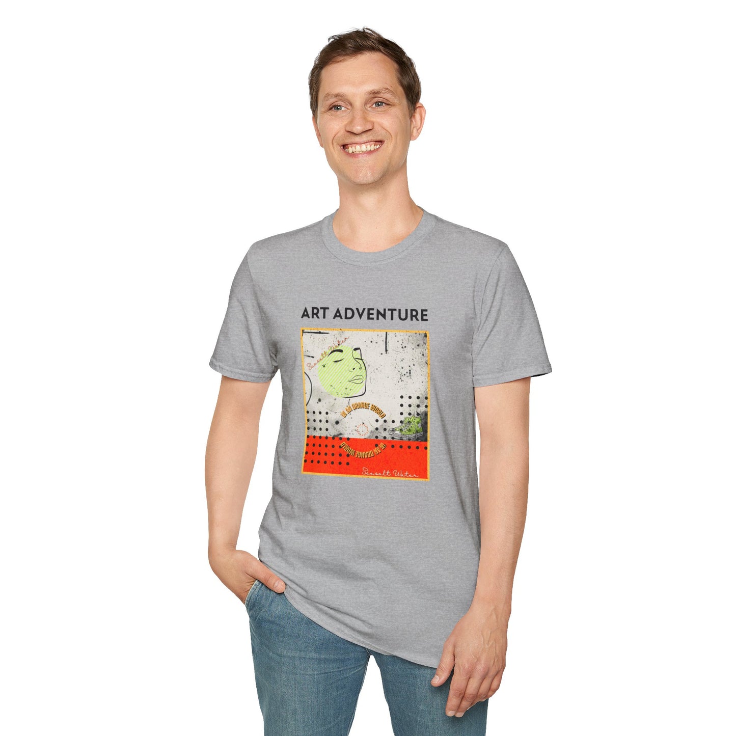 Art Adventure T-Shirt — Retro Pop Collage Graphic Tee