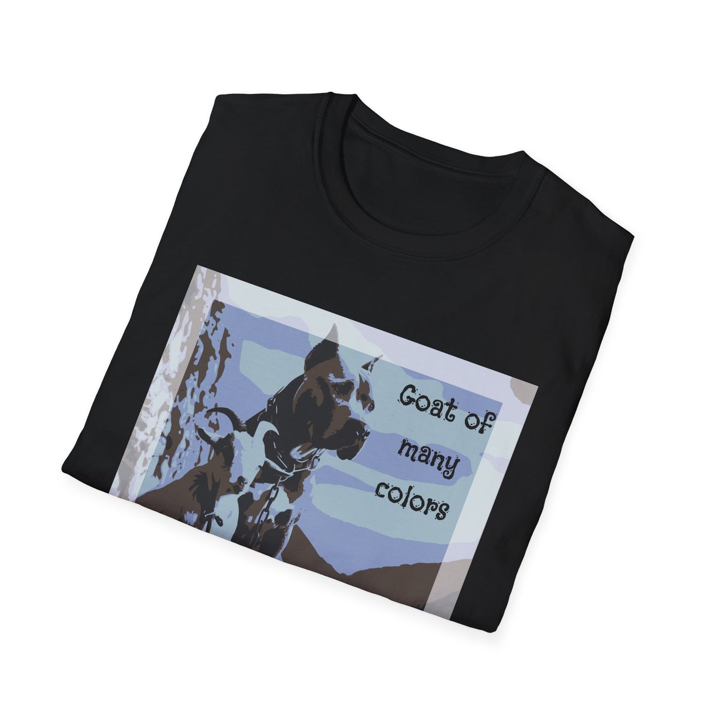 Goat of Many Colors — Scenic Goat Dog Graphic — T-Shirt