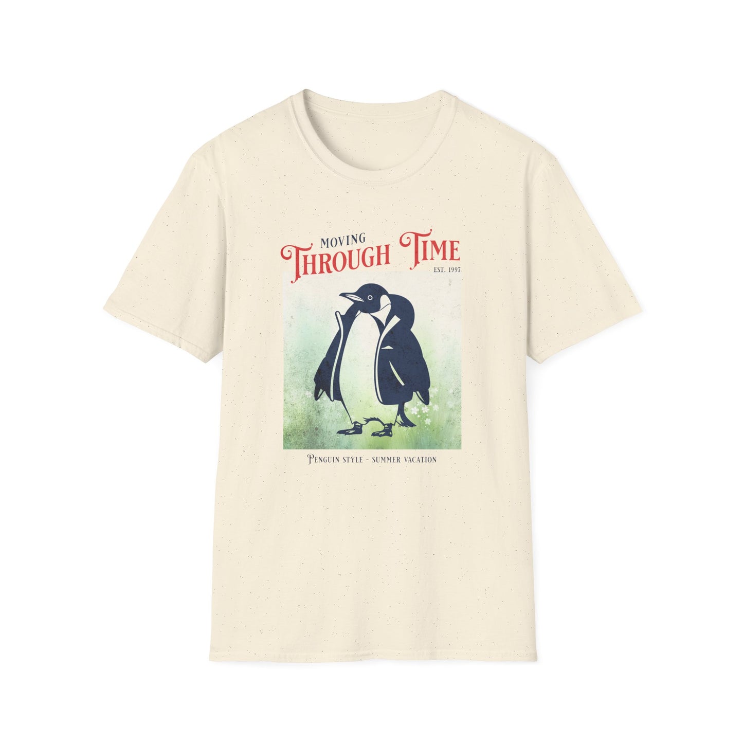 Moving through Time — Penguin Vacation — T-Shirt