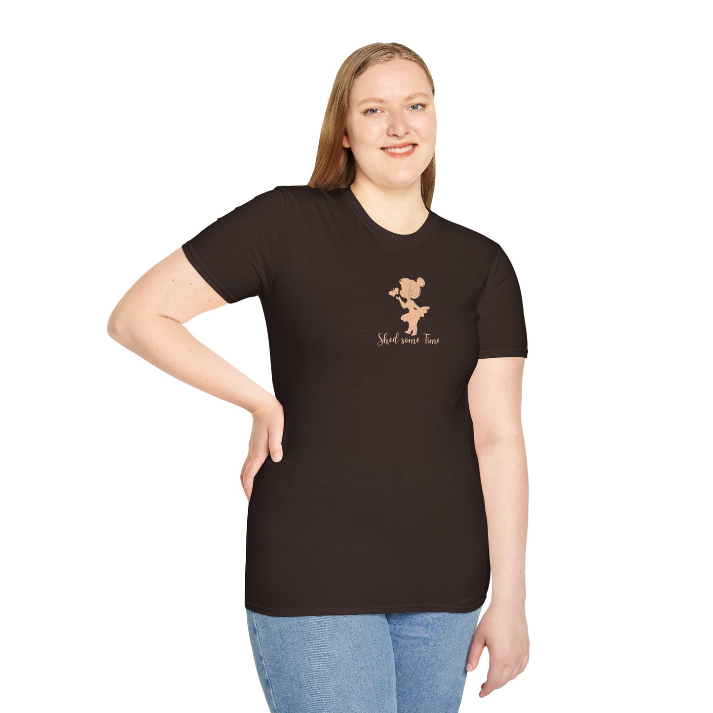 Shed some Time — Silhouette Butterfly Girl — T-Shirt 1