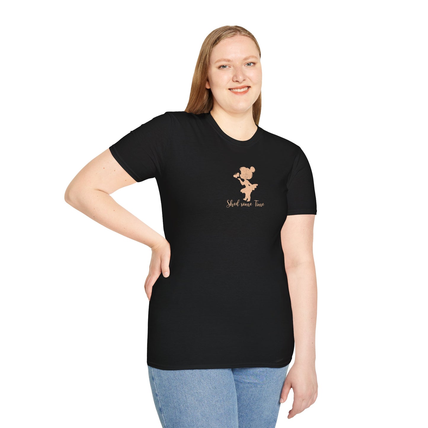 Shed some Time — Silhouette Butterfly Girl — T-Shirt 1
