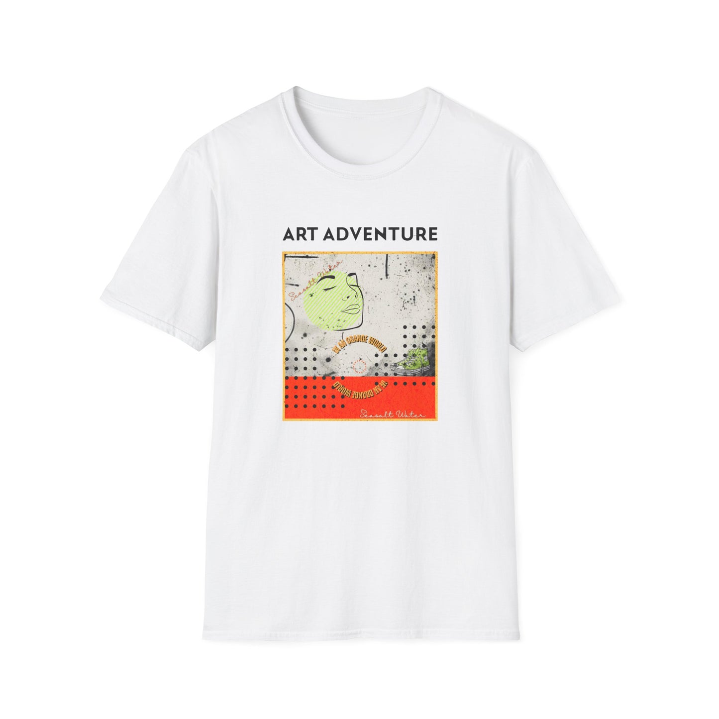 Art Adventure T-Shirt — Retro Pop Collage Graphic Tee