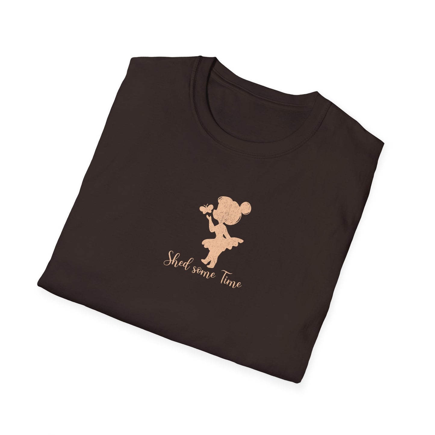 Shed some Time — Silhouette Butterfly Girl — T-Shirt 1