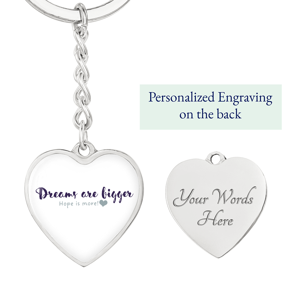 Graphic Heart Silver Keychain, with personalized engraving - Sheer: your Luck - Sheerluck-art.com