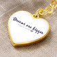 Graphic Heart Gold Keychain - Sheer: your Luck - Sheerluck-art.com