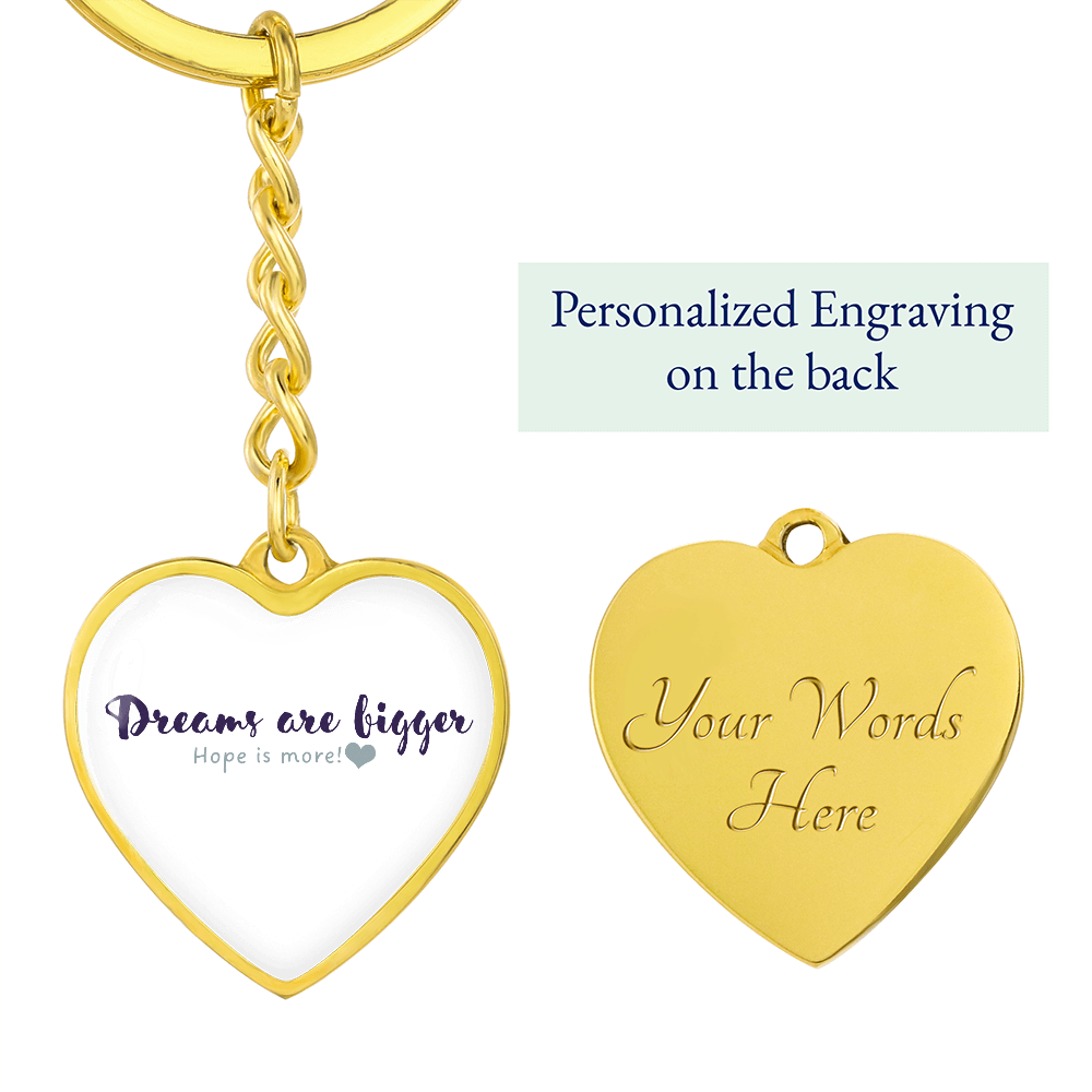 Graphic Heart Gold Keychain, with personalized engraving - Sheer: your Luck - Sheerluck-art.com