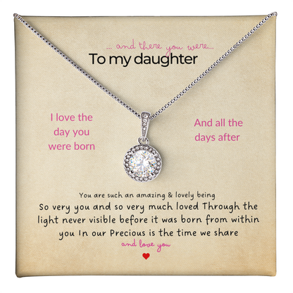 To my daughter with message card and eternal hope necklace - Sheer: your Luck - Sheerluck-art.com