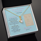 To my daughter message card with alluring beauty necklace (18k yellow gold finish) - Sheer: your Luck - Sheerluck-art.com