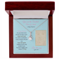 To my daughter message card with alluring beauty necklace (white gold finish), in Mahogany style luxury box - Sheer: your Luck - Sheerluck-art.com