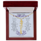 To my daughter with message card and flower name necklace, 18k yellow gold finish, in Mahogany style luxury box (december) - Sheer: your Luck - Sheerluck-art.com