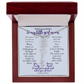 To my daughter with message card and flower name necklace, polished stainless steal, in Mahogany style luxury box (october) - Sheer: your Luck - Sheerluck-art.com