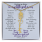 To my daughter with message card and flower name necklace, 18k yellow gold finish (august) - Sheer: your Luck - Sheerluck-art.com