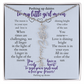 To my daughter with message card and flower name necklace, polished stainless steal (june) - Sheer: your Luck - Sheerluck-art.com