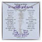 To my daughter with message card and flower name necklace, polished stainless steal (april) - Sheer: your Luck - Sheerluck-art.com