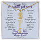 To my daughter with message card and flower name necklace, 18k yellow gold finish (april) - Sheer: your Luck - Sheerluck-art.com
