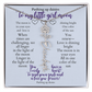 To my daughter with message card and flower name necklace, polished stainless steal (february) - Sheer: your Luck - Sheerluck-art.com