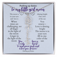 To my daughter with message card and flower name necklace, polished stainless steal (march) - Sheer: your Luck - Sheerluck-art.com
