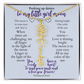 To my daughter with message card and flower name necklace, 18k yellow gold finish (march) - Sheer: your Luck - Sheerluck-art.com