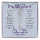 To my daughter with message card and flower name necklace, polished stainless steal (may) - Sheer: your Luck - Sheerluck-art.com