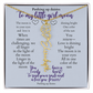 To my daughter with message card and flower name necklace, 18k yellow gold finish (may) - Sheer: your Luck - Sheerluck-art.com