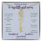 Daughter — Pushing up daisies — Flower name necklace