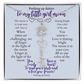 To my daughter with message card and flower name necklace, polished stainless steal (september) - Sheer: your Luck - Sheerluck-art.com