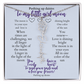 To my daughter with message card and flower name necklace, polished stainless steal (november) - Sheer: your Luck - Sheerluck-art.com